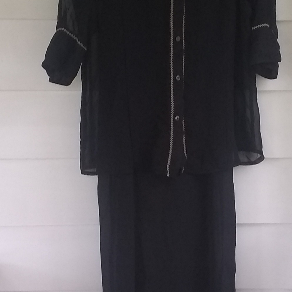 Vintage Maxi Sheer Blouse, XL-2 - Picture 13 of 14